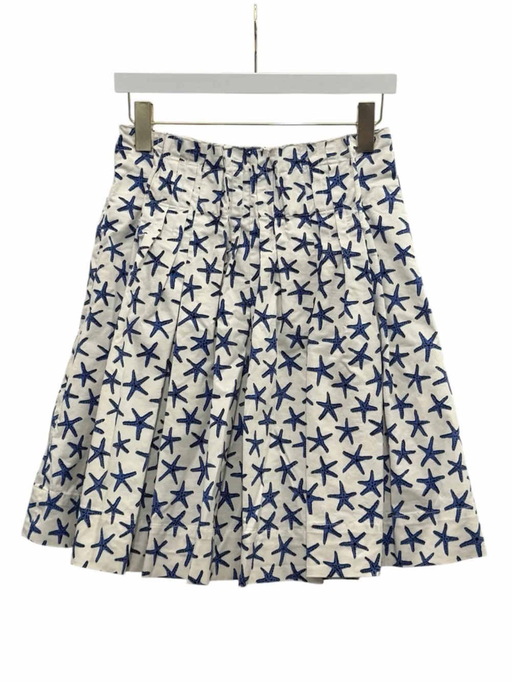 Kate Spade Broome Street Starfish Print Pleated A-Line Skirt Size 4‎